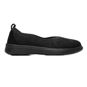Zapato Mocasín Confort Slip On Tejido Para Dama 104927 Negro