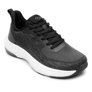 Tenis Textil Confort Casual Para Dama Flexi 138803 Negro