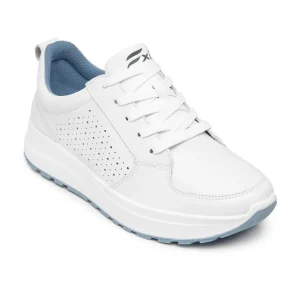 Tenis Confort Casual Para Dama Flexi 117212 Blanco