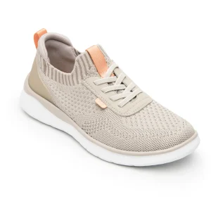 Tenis Running Casual Confort Para Dama 125616 Beige