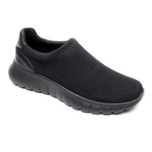 Tenis Sneaker Tejido Confort Para Dama Quirelli 302508 Negro