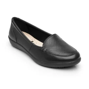 Zapato Mocasín Clásico Confort Casual Para Dama Flexi 101912 Negro