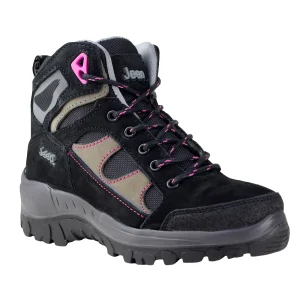 Bota Industrial Dieléctrica Dama Jeep 18052 Nobuck Negro