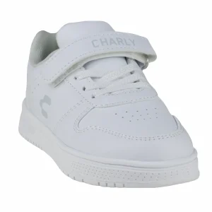 Tenis Escolar Choclo Para Niño Charly 1098661 Blanco