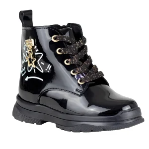 Bota Urbana Karsten Niña 50001-2B Negro Charol 15-21