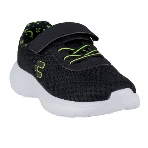 Tenis Running Confort Para Niño Charly 1065378 Negro Limón