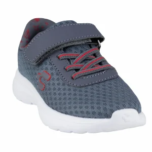 Tenis Running Casual Para Niño Charly Kids 1065378 Gris Rojo