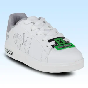 Tenis Choclo Escolar Para Niño Minecraft Creeper Yuyin MI5231 Blanco