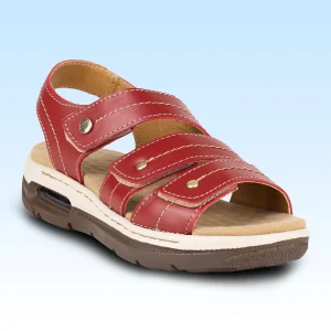 Sandalia Con Capsula Casual Tejido Para Dama Lobo Solo 2102 Rojo