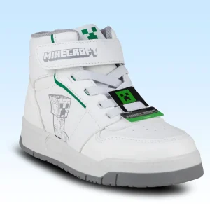 Tenis de Bota Escolar Casual Para Niño Minecraft Yuyin 5261 Blanco