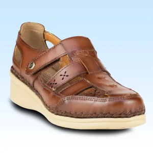 Sandalia Tacón Cuña Casual Para Dama Lobo Solo 4733 Orange