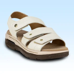 Sandalia Con Capsula Casual Tejido Para Dama Lobo Solo 2102 Marfil