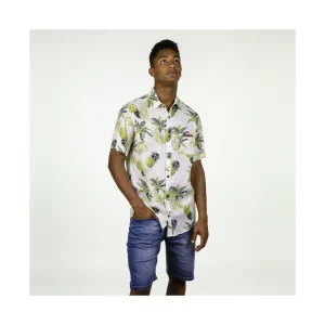 Camisa Hydroponic Makahiki White Tropical