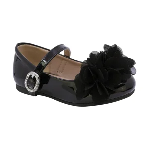 BALERINA COQUETA PARA NIÑA DE SINTÉTICO COLOR NEGRO DOLLY CON HEBILLA