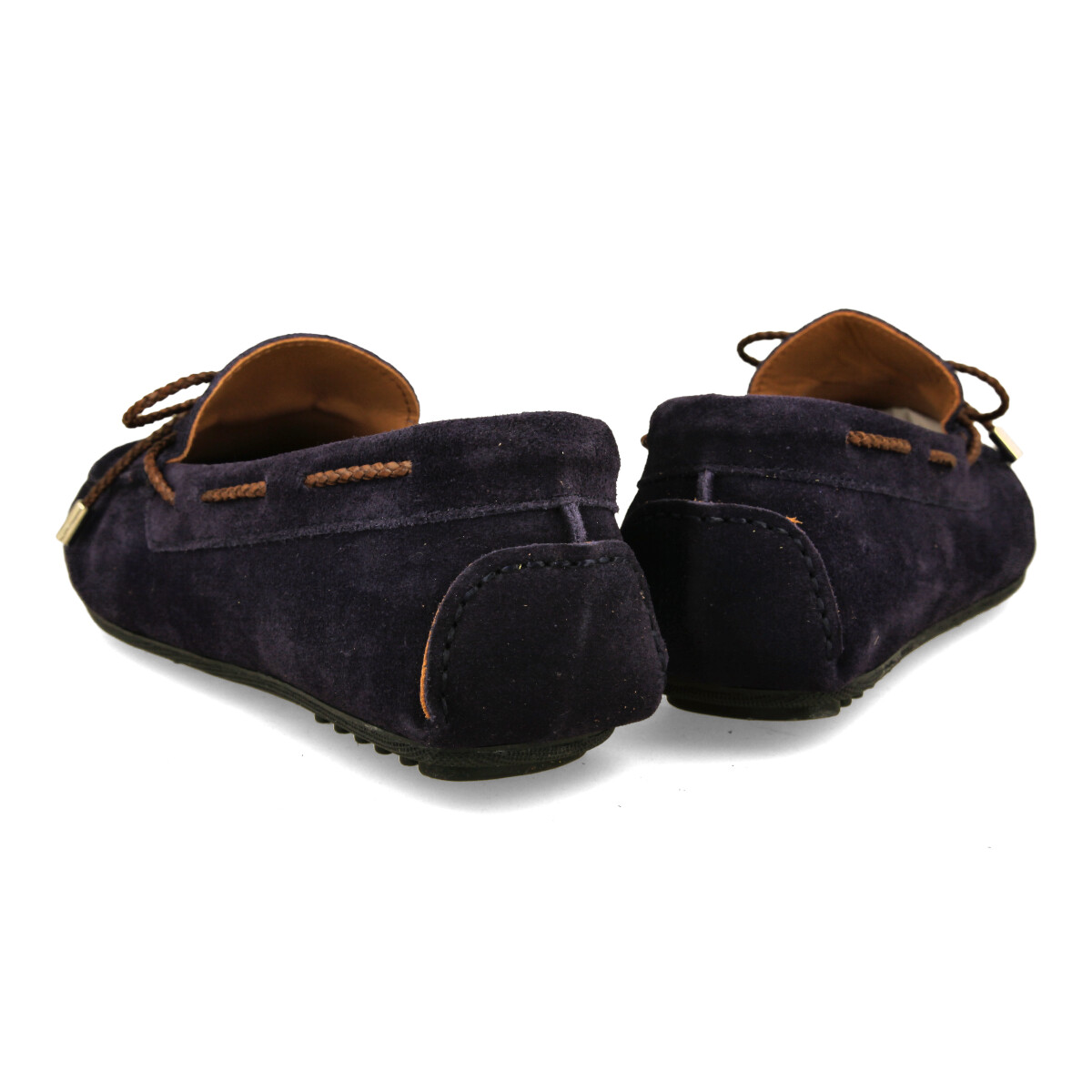 Mocasines Hombre Serraje Azul Marino con Lazo - Imagen 4