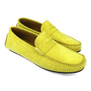 Mocasines hombre antifaz amarillo limón