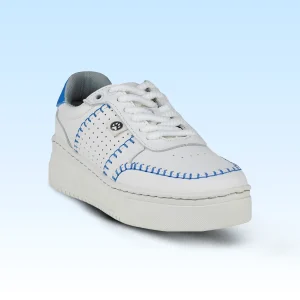 Tenis Tejidos Confort Casual Para Dama Lobo Solo 5765DA Blanco Azul