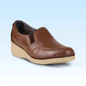 Zapato De Tacón Dama Lobo Solo Jessi 4706 Algodón Caoba