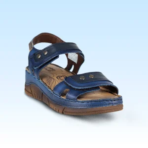 Sandalia Con Plataforma Para Dama Lobo Solo 1709 Azul