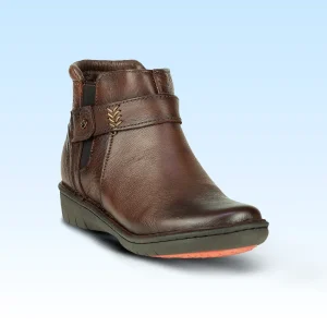 Botín Confort Casual Para Dama Lobo Solo 5860 Mahogany