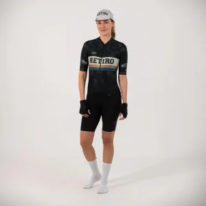 CAMISA CICLISMO MANGA CORTA RETIRO 2025 BLACK PARA MUJER