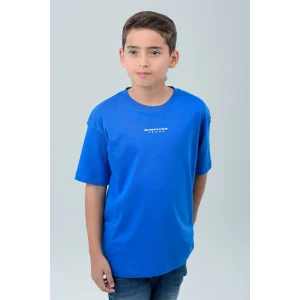 Camiseta Azul Oversize Kids