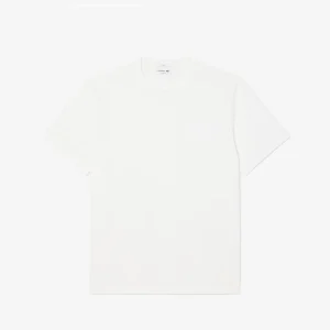 LACOSTE T-SHIRTS CREWNECK RELIEVE WHITE TH0753-70V