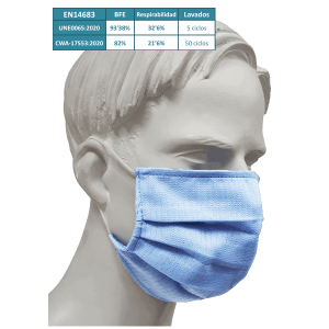 MASCARILLA HIGIÉNICA REUTILIZABLE REF:150 ELSANEK (ADULTO)