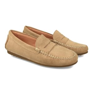 Mocasin Mujer Driver Beige
