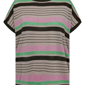 Jersey Sin Mangas Nümph Nulaura Rayas Lurex Beige