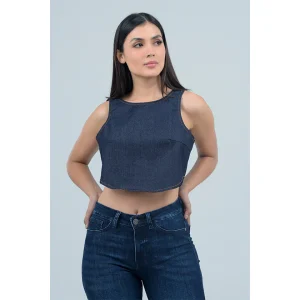 Blusa Denim Azul