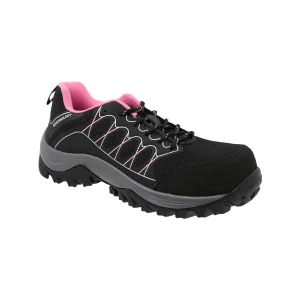 Tenis Sicuro Industrial Con Casquillo Para Dama SA703 Color Negro Rosa