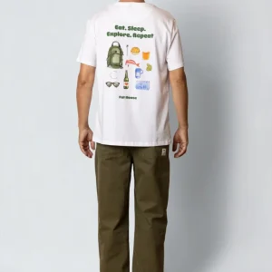 Camiseta Fat Moose Eat Sleep Blanco