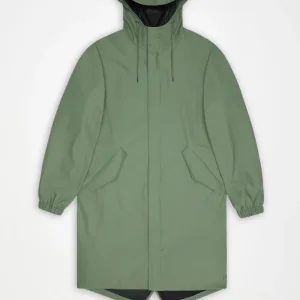 Parka Rains Fishtail W3 Impermeable Verde Well - Corte Largo