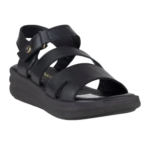 Sandalia Casual Para Dama Verde Tabaco 6042 Negro