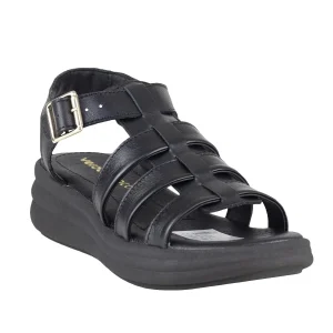 Sandalia Casual Para Dama Verde Tabaco 6043 Negro