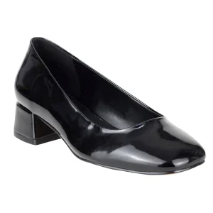 Zapatilla De Vestir Para Dama Salamandra 28406-E Charol Negro