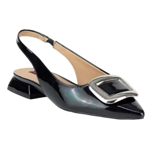 Zapato Flat Para Dama Salamandra 294-3982-C Charol Negro